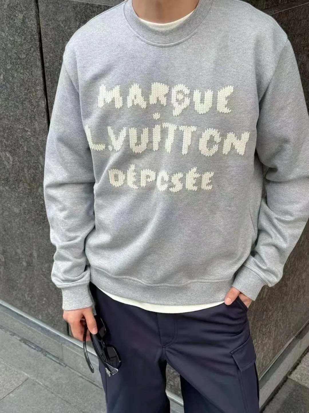 Louis Vuitton/Louis Vuitton embroidered logo crew neck sweatshirt